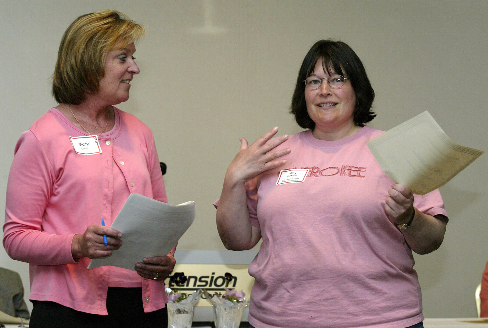 Amy Mcmillion with Mary Quass.